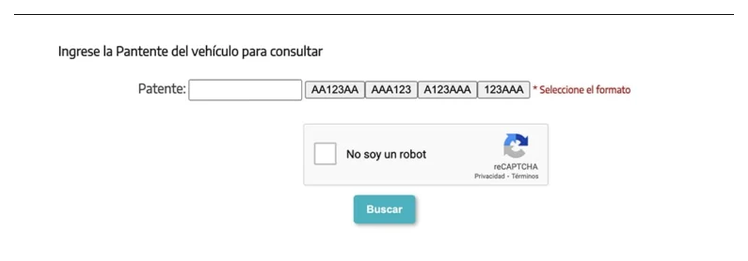 Paso 2 para consultar o cambiar el turno de la VTV en Balcarce